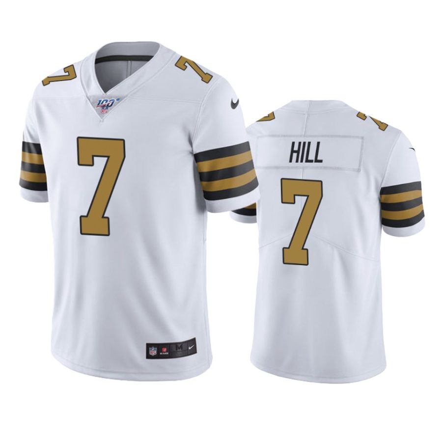 saints taysom hill white color rush 100th season jersey