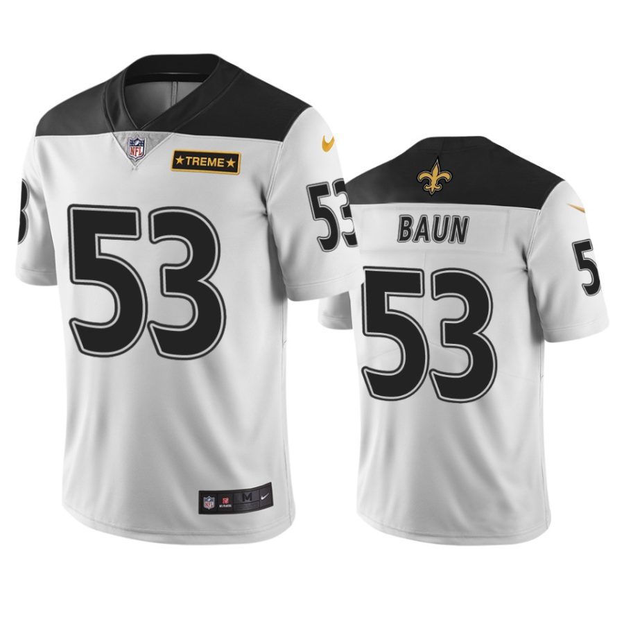 saints zack baun white city edition jersey