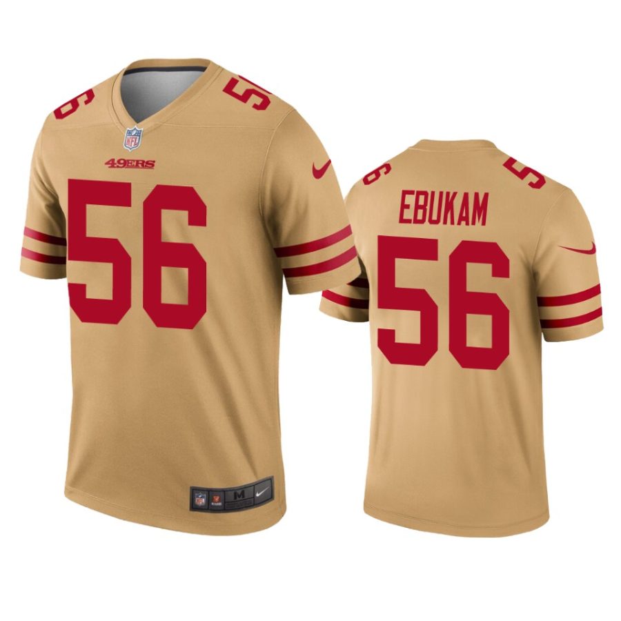 samson ebukam 49ers inverted legend gold jersey