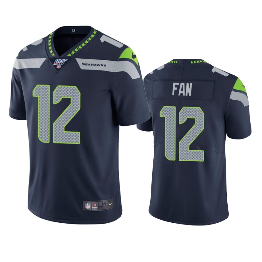 seahawks 12th fan navy limited 100th season jersey