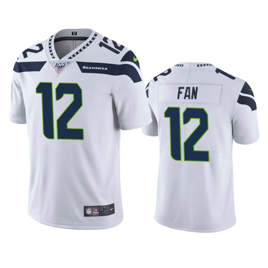 seahawks 12th fan white limited 100th season jersey