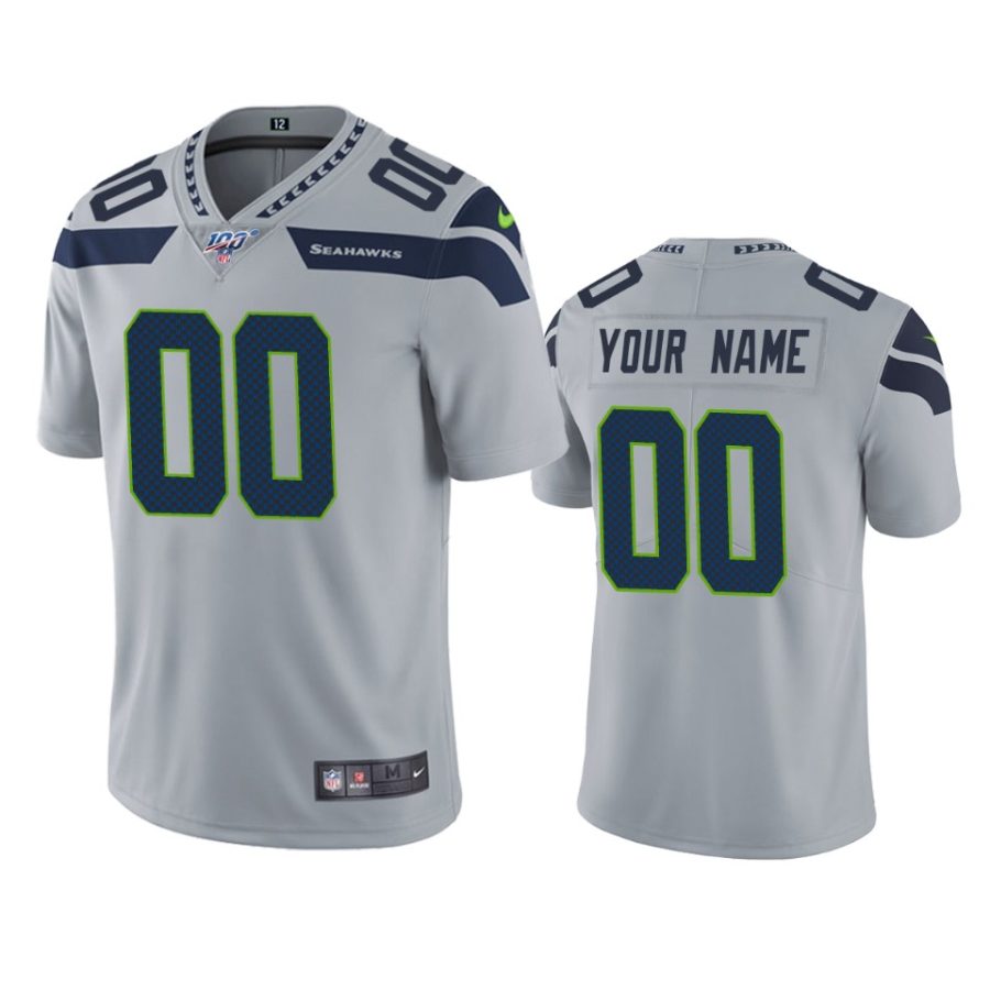 seahawks custom gray limited 100th season jersey