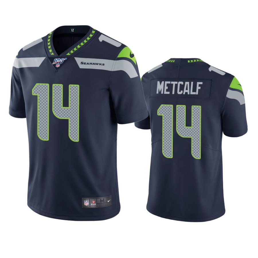 seahawks d.k. metcalf navy limited 100th season jersey