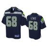 seahawks damien lewis navy pro line jersey