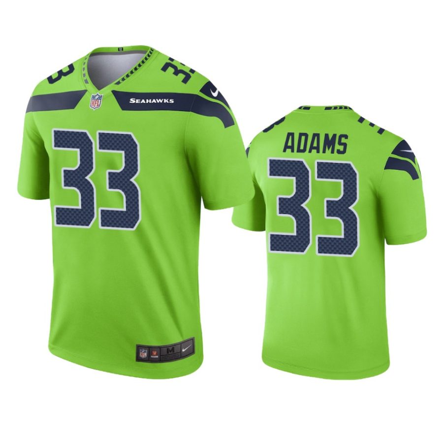 seahawks jamal adams neon green legend jersey