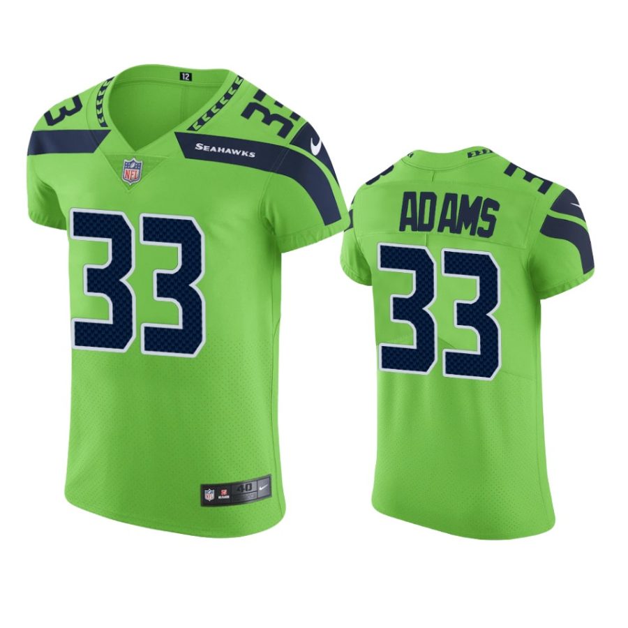 seahawks jamal adams neon green vapor elite jersey