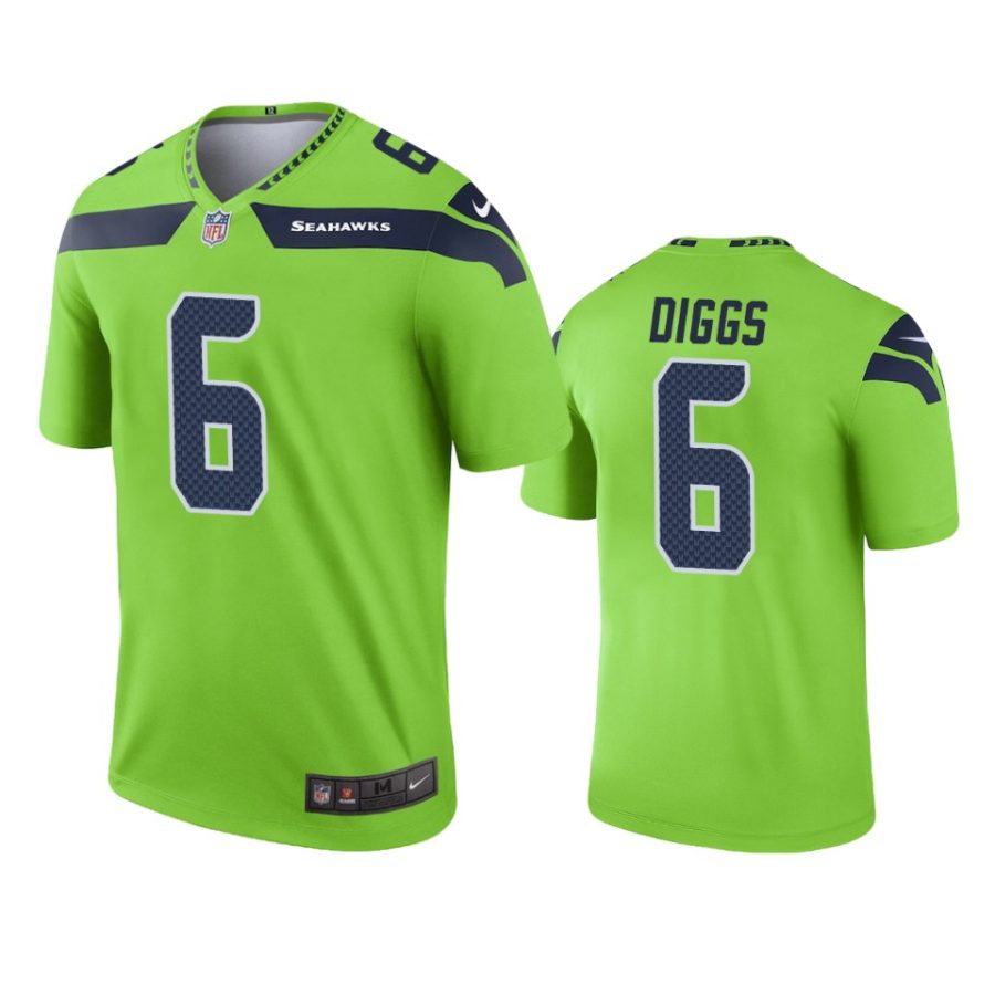 seahawks quandre diggs neon green legend jersey