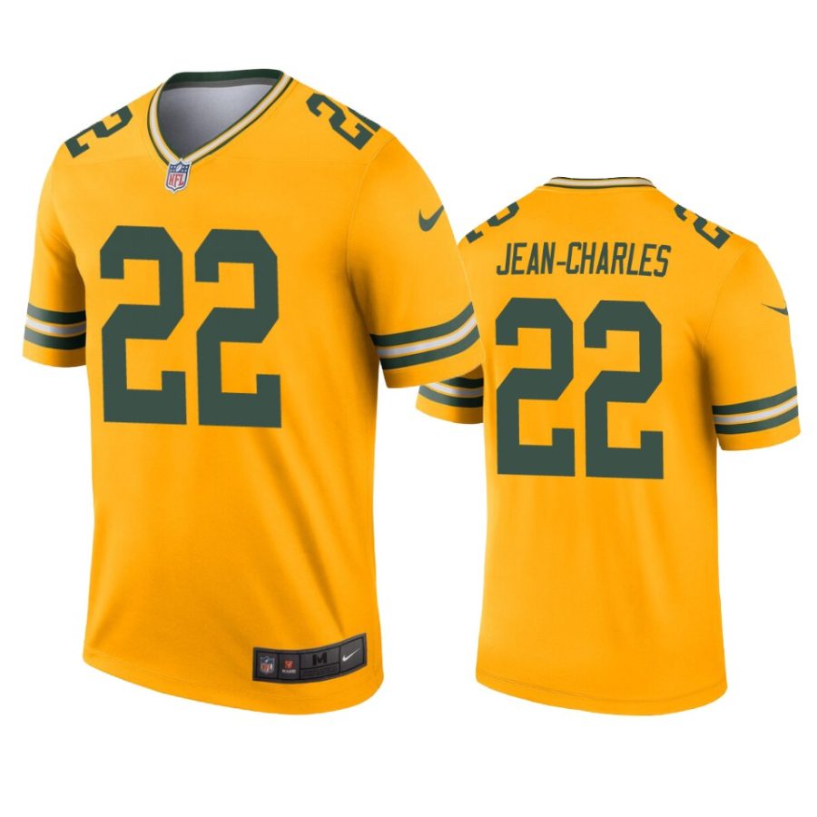 shemar jean charles packers gold inverted legend jersey