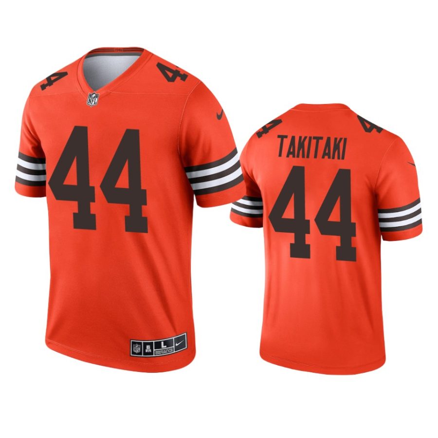 sione takitaki browns inverted legend orange jersey