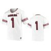 south carolina gamecocks 1 under armour white replica jersey