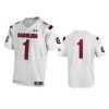 south carolina gamecocks 1 white replica jersey