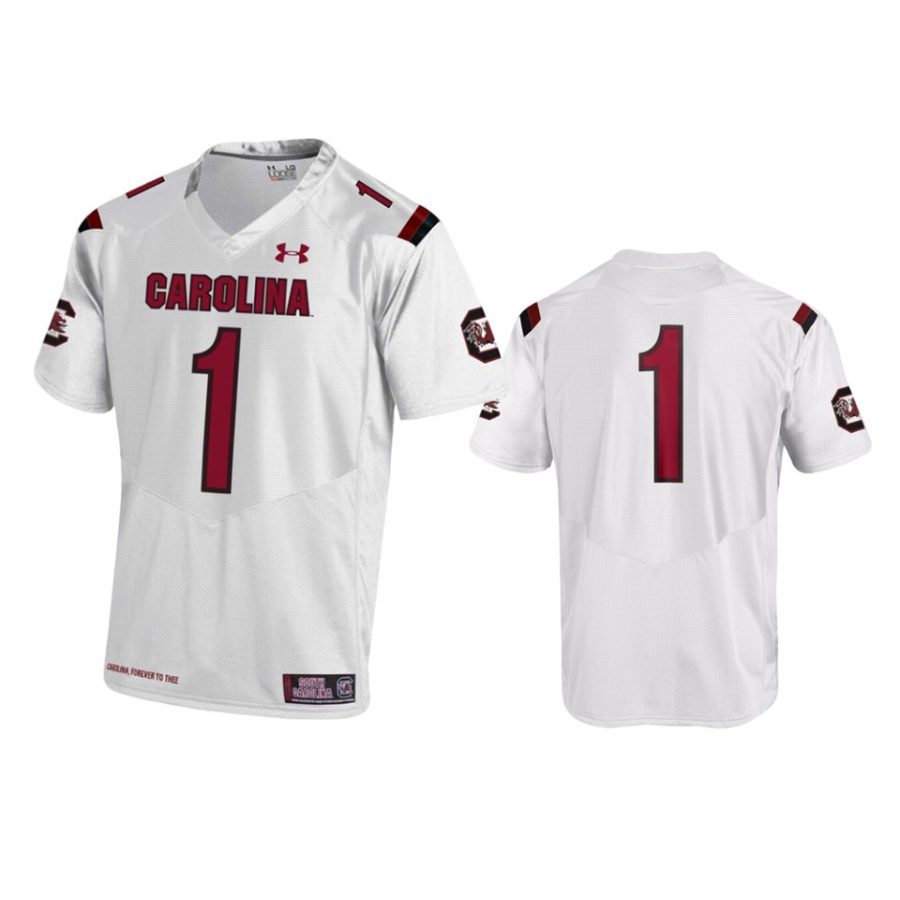 south carolina gamecocks 1 white replica jersey