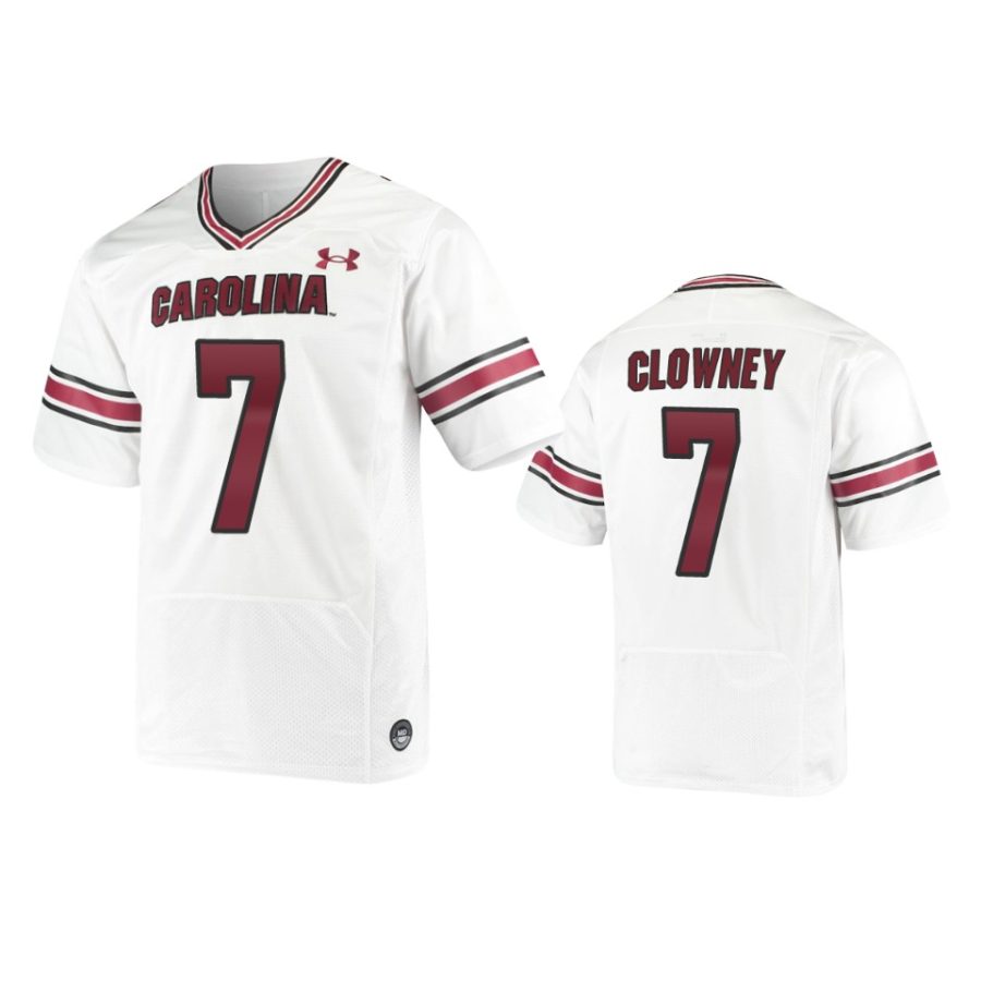 south carolina gamecocks jadeveon clowney under armour white replica premiere football jersey