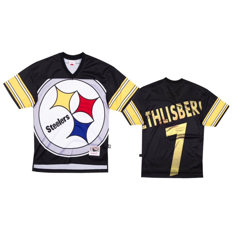 steelers ben roethlisberger black big face jersey