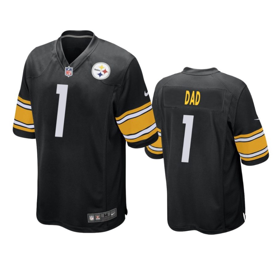 steelers black 2019 fathers day number 1 dad jersey