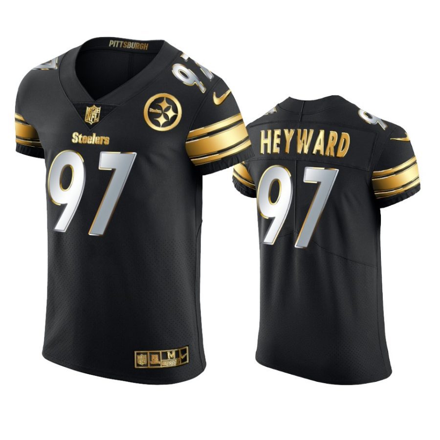 steelers cameron heyward black 2020 21 golden edition elite jersey