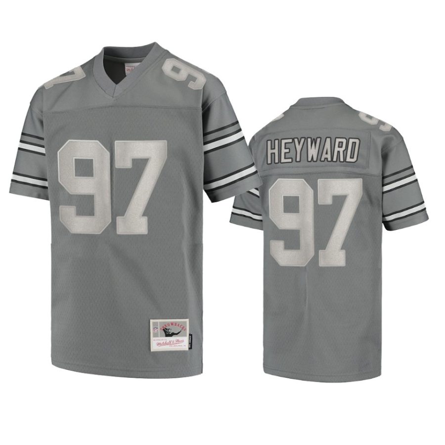 steelers cameron heyward charcoal metal replica jersey