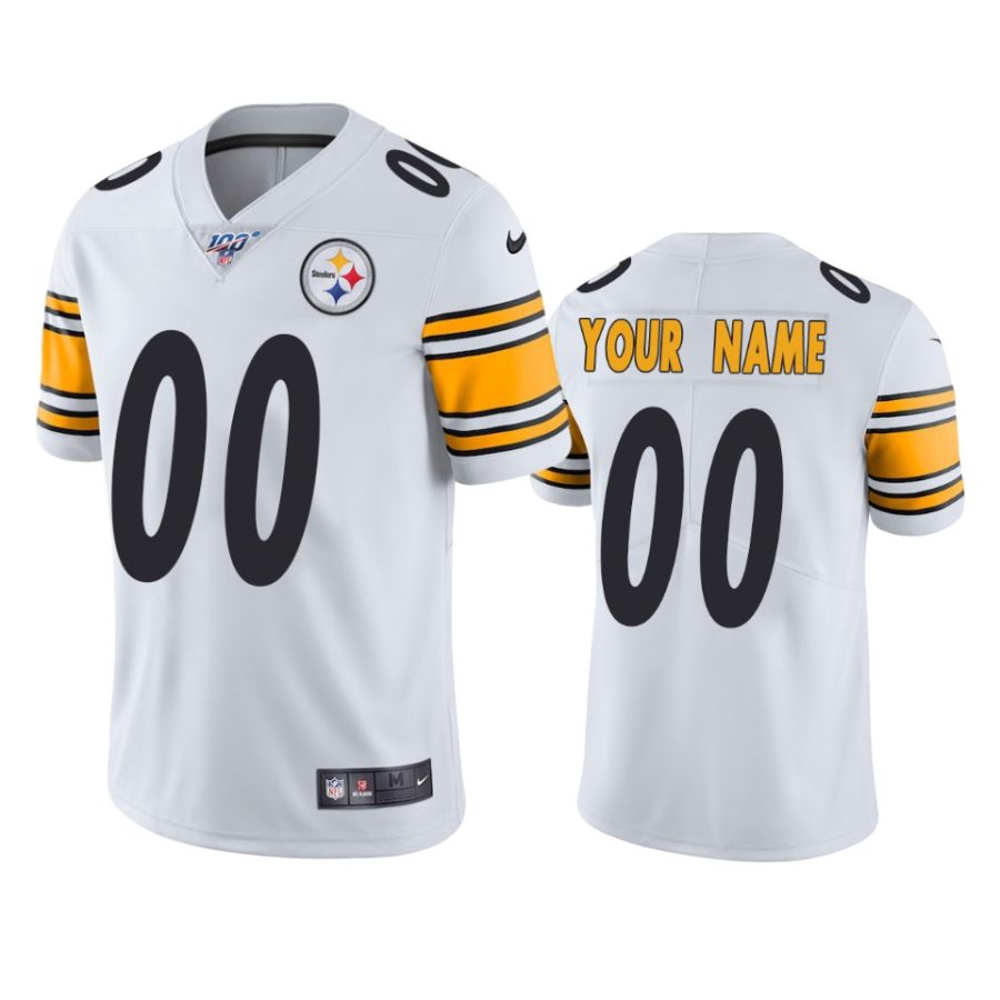 steelers custom white limited 100th season jersey