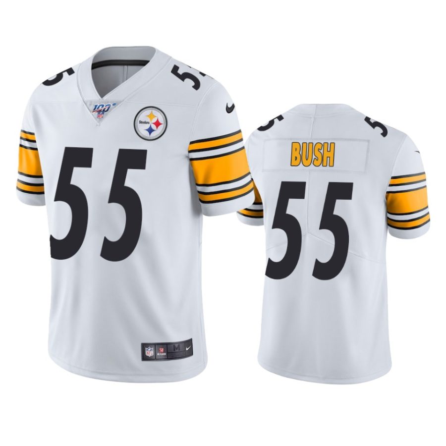 steelers devin bush white limited 100th season jersey