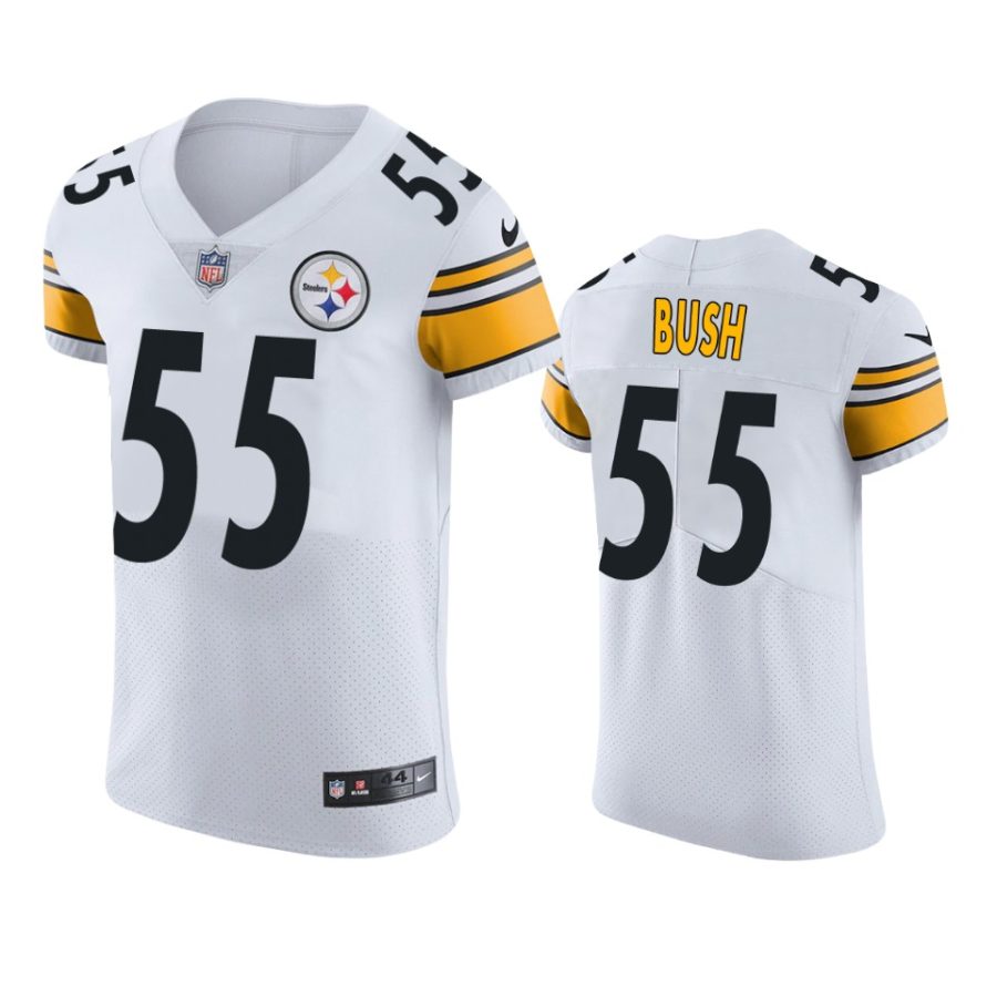 steelers devin bush white vapor elite jersey