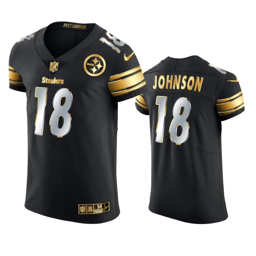 steelers diontae johnson black 2020 21 golden edition elite jersey