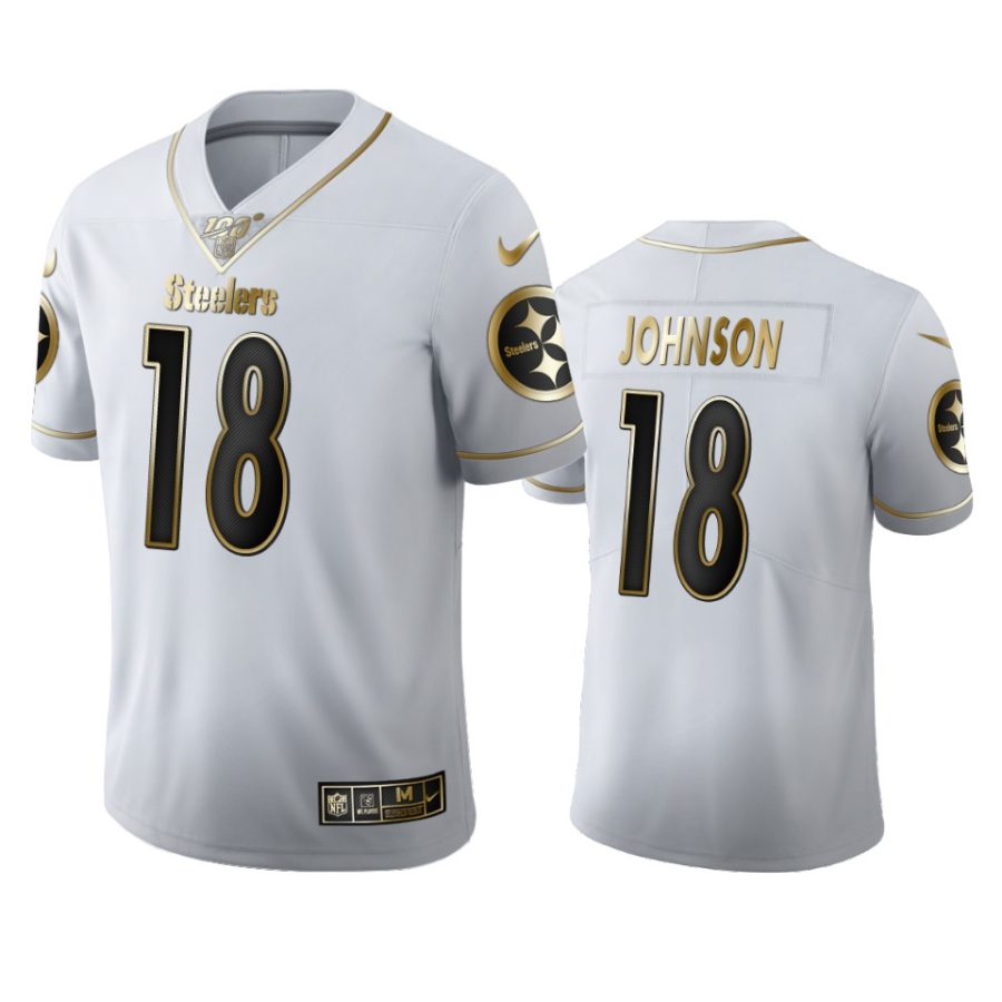 steelers diontae johnson white golden edition 100th season jersey