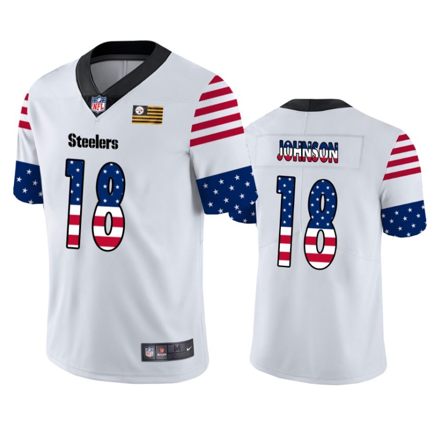 steelers diontae johnson white independence day vapor jersey