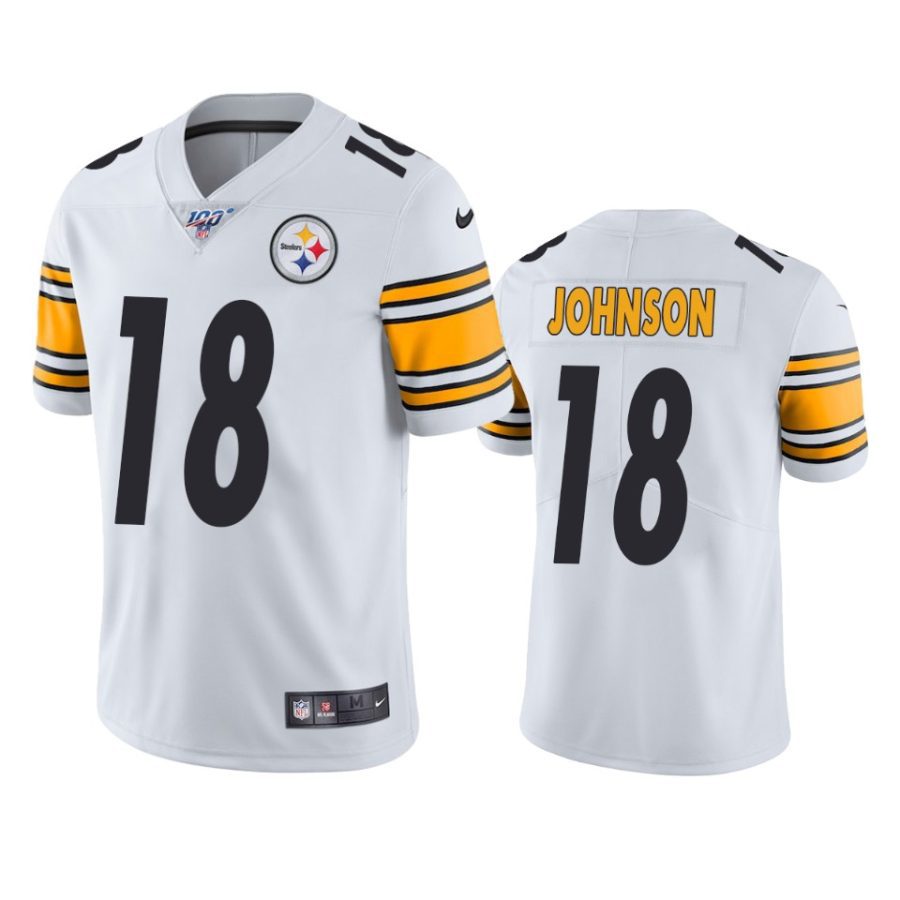 steelers diontae johnson white limited 100th season jersey