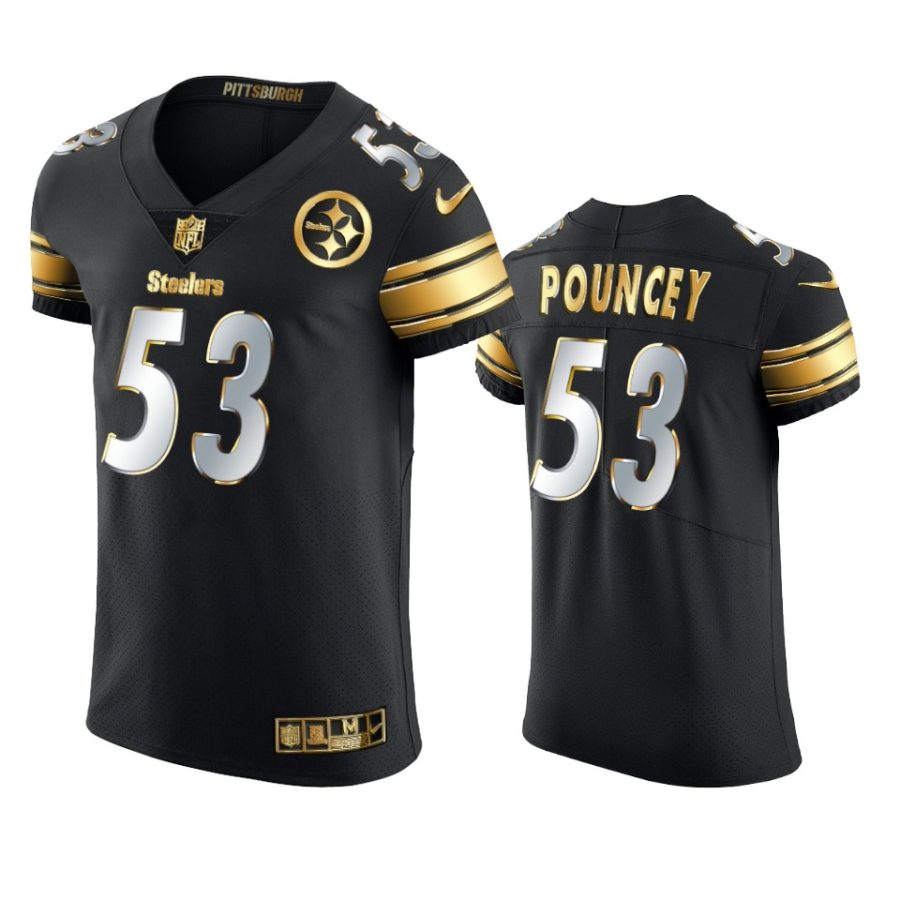 steelers maurkice pouncey black 2020 21 golden edition elite jersey