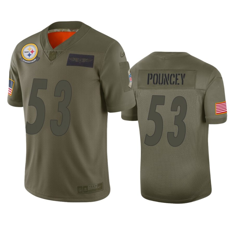 steelers maurkice pouncey camo limited 2019 salute to service jersey