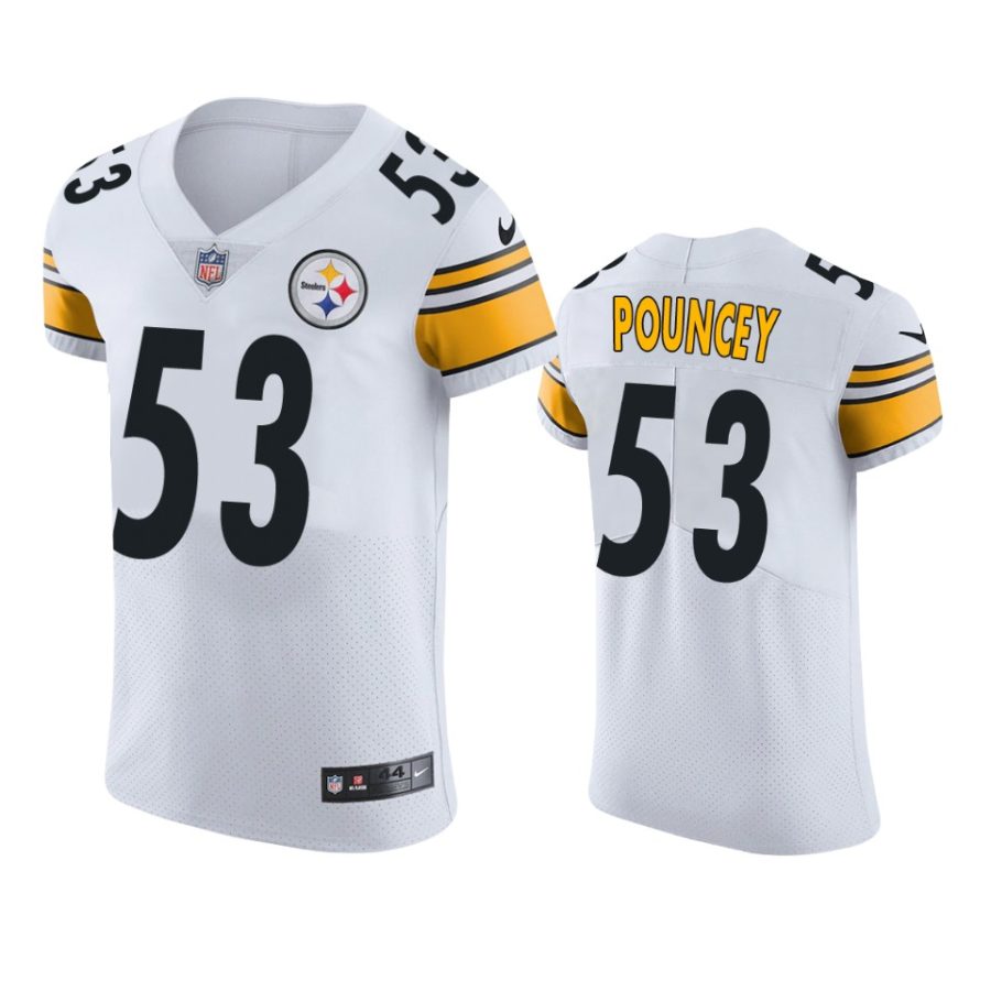 steelers maurkice pouncey white vapor elite jersey