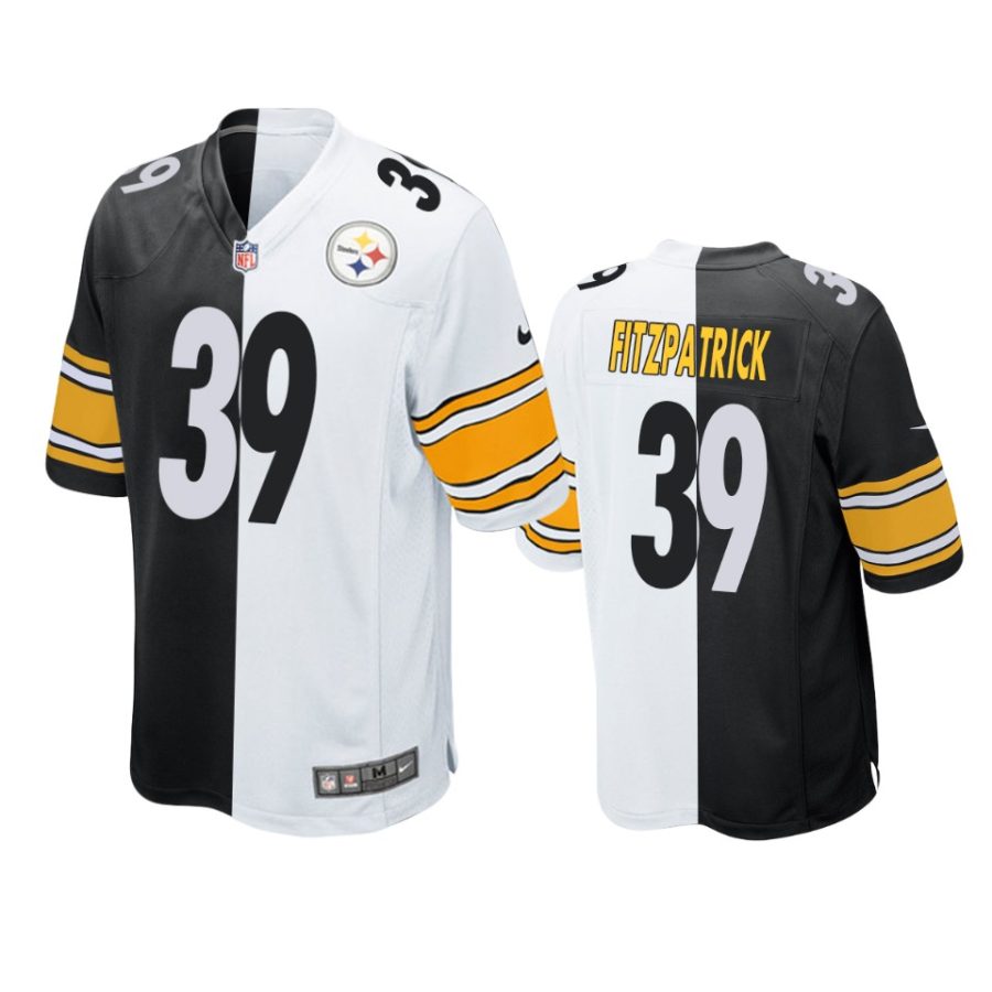 steelers minkah fitzpatrick black white split two tone jersey