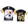 steelers t.j. watt black big face jersey