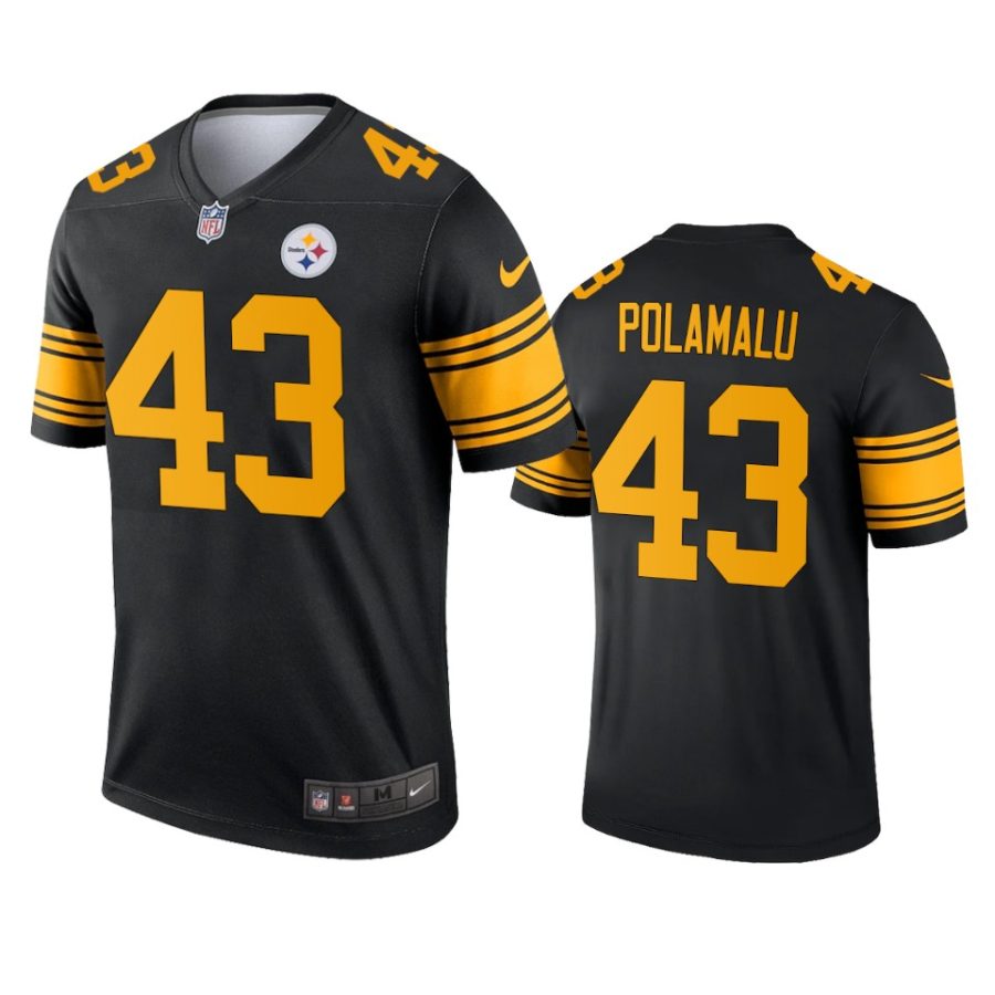 steelers troy polamalu black alternate legend jersey