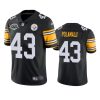 steelers troy polamalu black super bowl xliii patch jersey