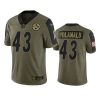 steelers troy polamalu olive limited 2021 salute to service jersey