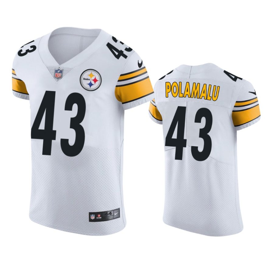 steelers troy polamalu white vapor elite jersey