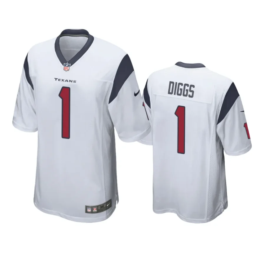 stefon diggs texans white game jersey