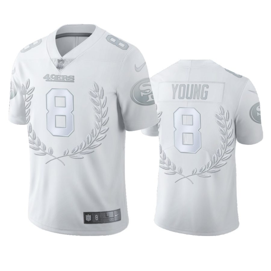 steve young 49ers white nfl mvp jersey