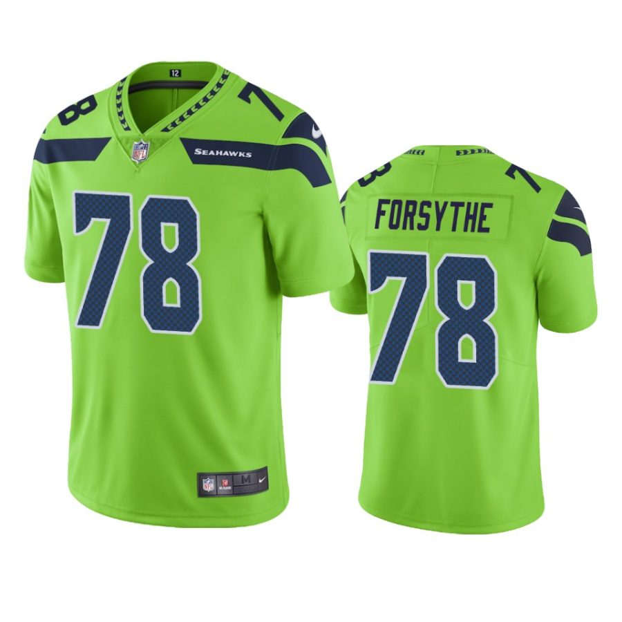 stone forsythe seahawks color rush limited green jersey