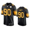 t.j. watt steelers black alternate game jersey