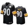 t.j. watt steelers black game jersey