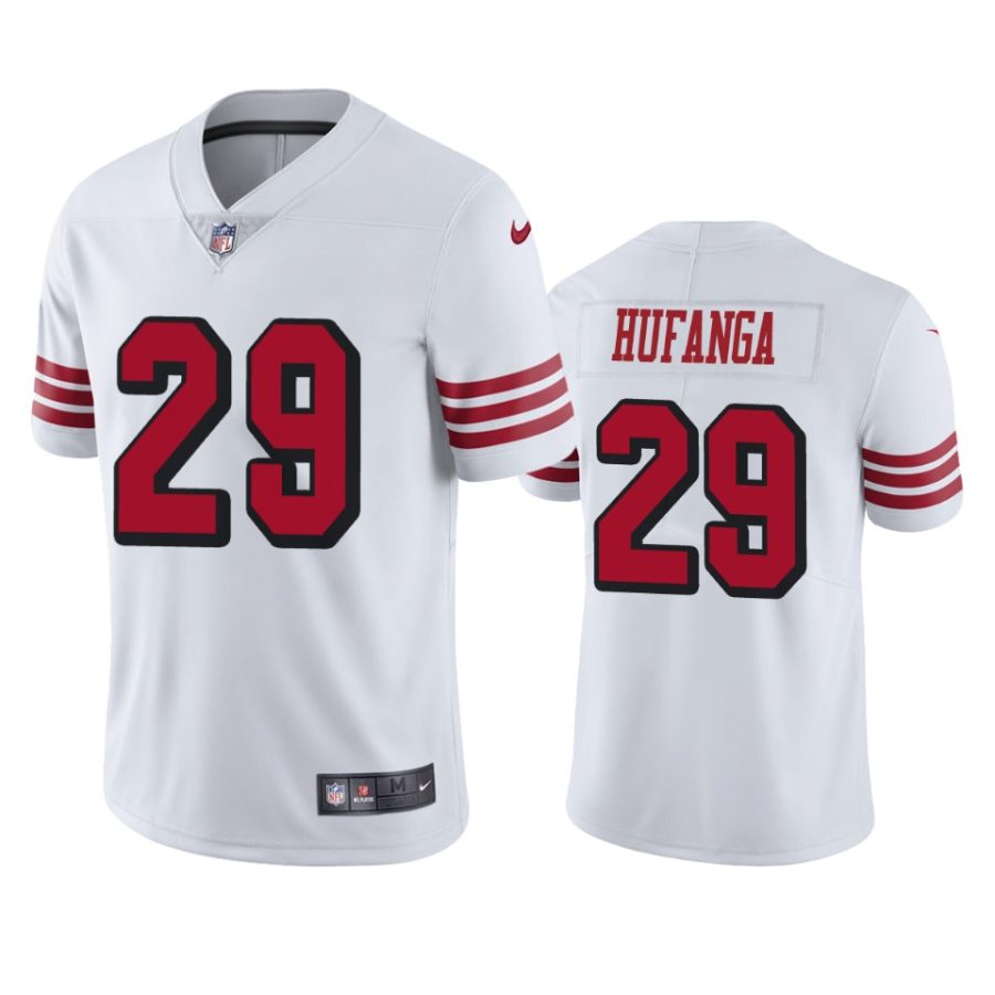 talanoa hufanga 49ers color rush limited white jersey