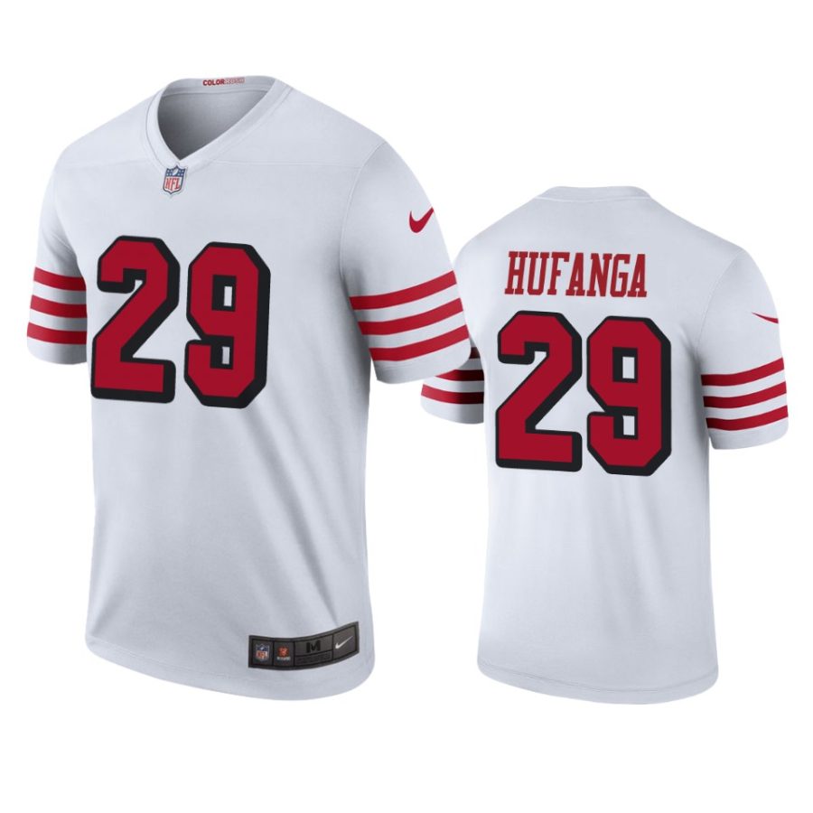 talanoa hufanga color rush legend 49ers white jersey