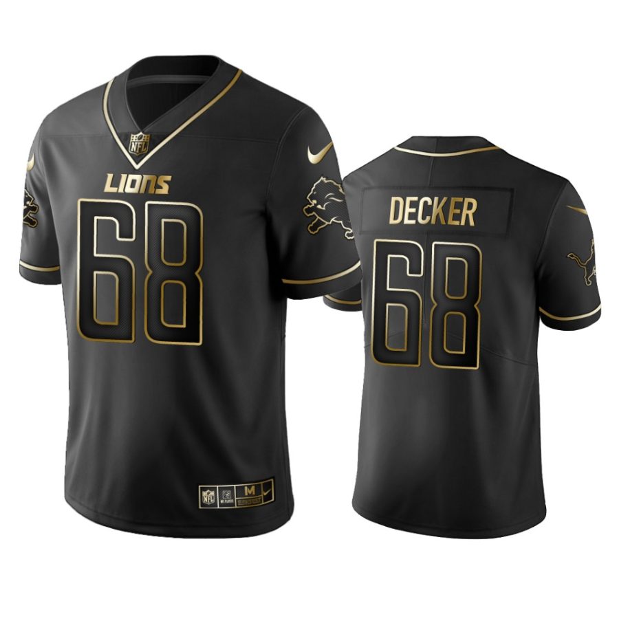 taylor decker lions black golden edition jersey