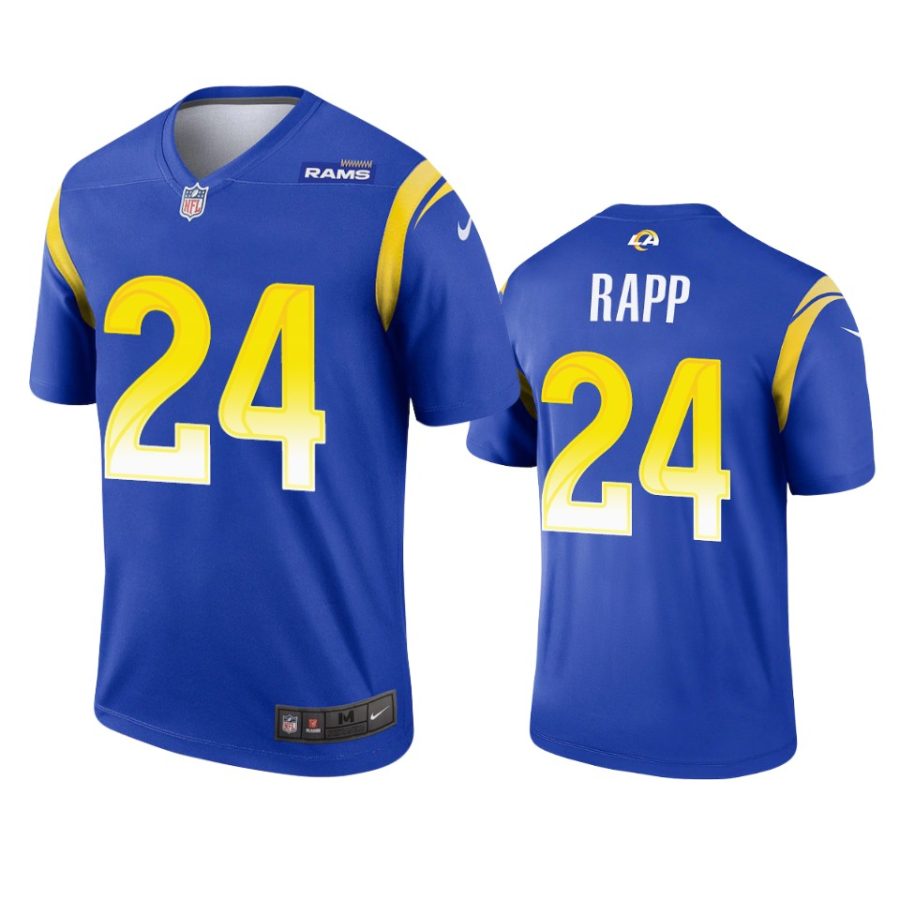 taylor rapp rams legend royal jersey