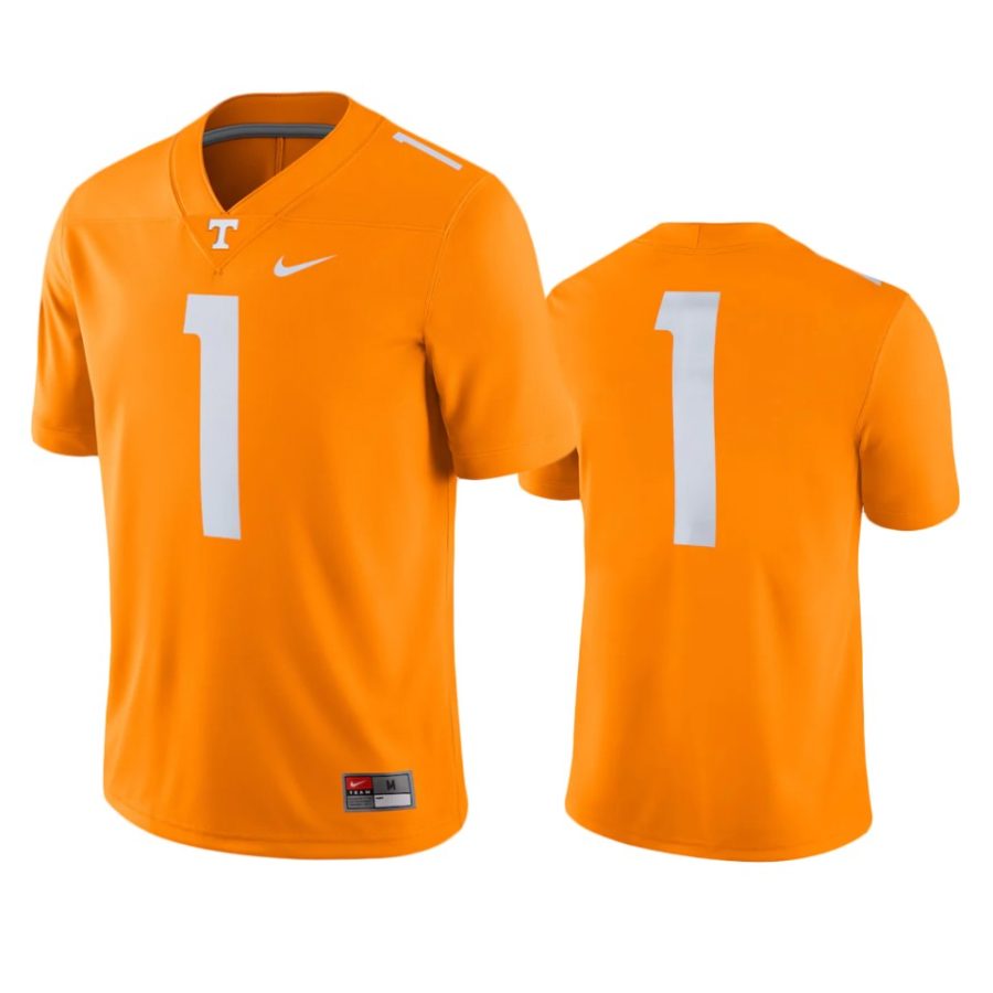 tennessee volunteers 1 tennessee orange game jersey