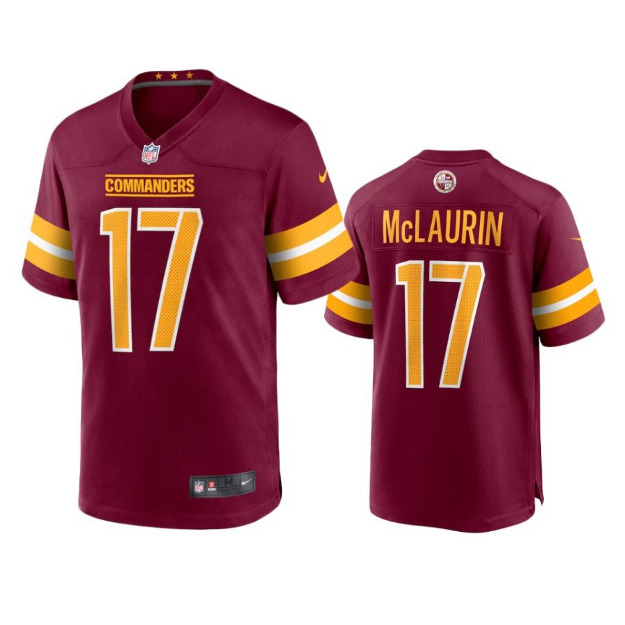 terry mclaurin commanders burgundy game jersey