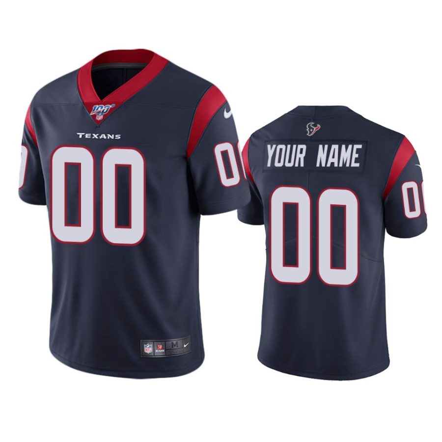 texans custom navy limited 100th season jersey