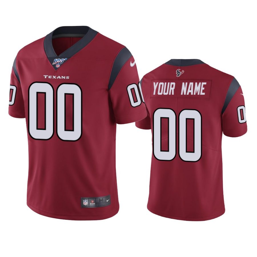 texans custom red limited 100th season jersey